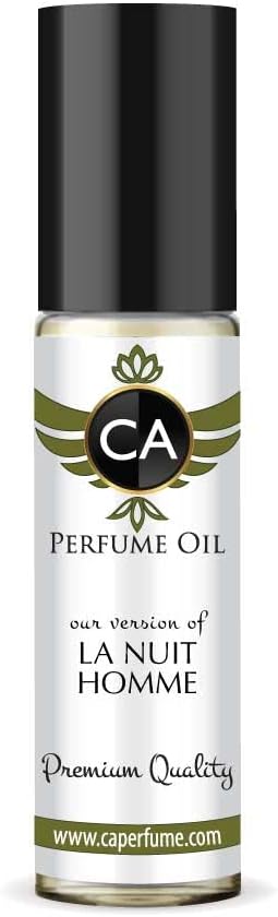 CA Perfume Impression of La Nuit Homme For Men Fragrance Body Oil Roll-On 0.3 Fl Oz/10ml