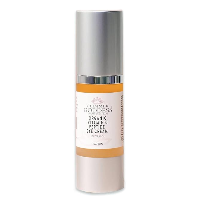 Glimmer Goddess Organic Vitamin C and Peptide Eye Serum for Dark Circles, 1 oz