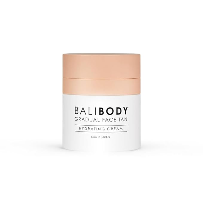 Bali Body Gradual Face Tan | Daily Facial Moisturizer for Natural Looking Gradual Bronze Glow | Anti-Aging, Hydrating Cream for All Skin Types | Vegan, Cruelty Free, Australian Made (50 ml/1.69 fl oz)