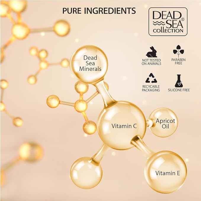 Dead Sea Collection Day and Night Cream Kit with Vitamin C - Anti-Wrinkle - Dead Sea Minerals - Nourishing, Moisturizer, Hydrating and Smoothing Face Cream (3.38 fl.oz)