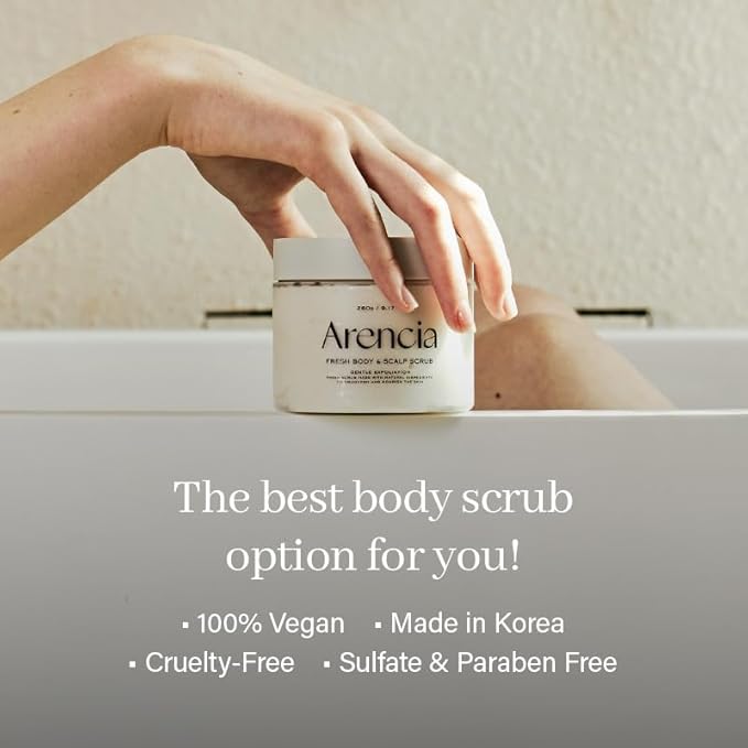 Fresh Cloud Sea Salt Body & Scalp Scrub (Pink) - Exfoliant, Bump Eraser For Silky Smooth Skin, Korean Skin Care