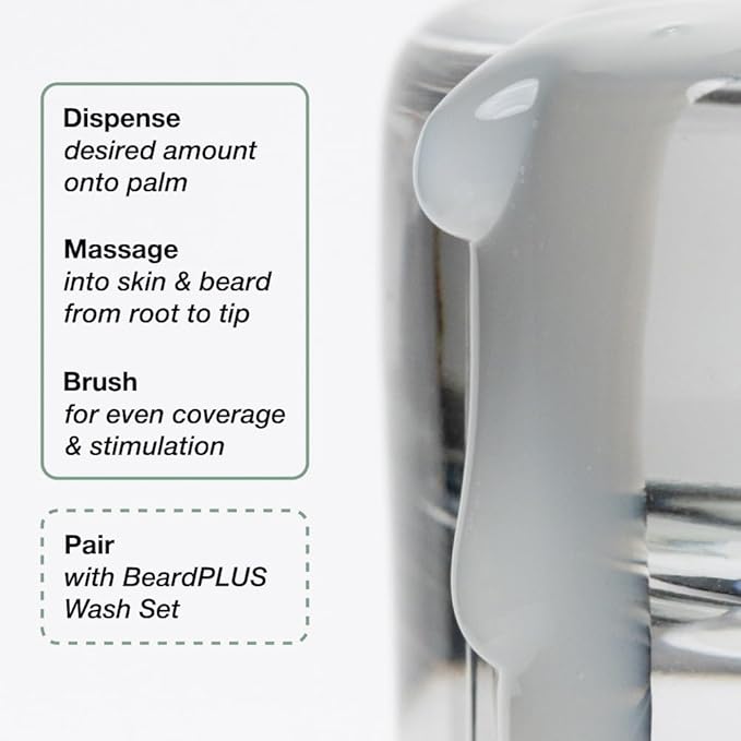 ZEUS BeardPlus Growth Serum for Men, Refined Beard Oil with Biotin, Caffeine & Collagen for Thicker, Fuller, Softer Facial Hair & Healthy Skin Care (Made in USA) 1.6 oz