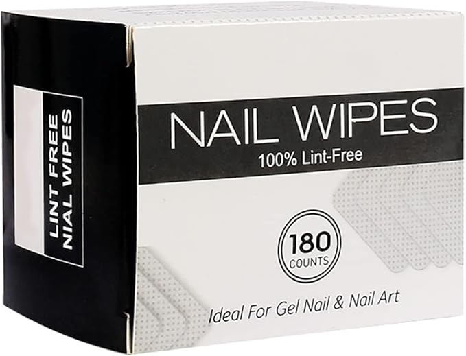 Gel Nail Polish Remover Compatible with Machine Disposable Nail Wipes Nail Polish Remover Cotton Lint Frees Cotton Pads for Gel Nails Finger/Toe Nail Care Care Kit (A, One Size)