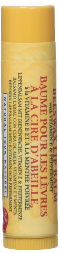 Burt's Bees Beeswax Lip Balm Tube, 15-Ounce Tubes (Pack of 4)