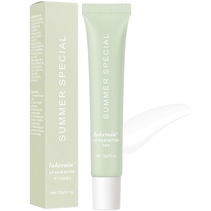 Summer Lip Butter Balm, Moisture and Hydration Lip Gloss, Long-lasting Hydrating Non-Sticky Lip Balm, Soften Dry Lips Lip Care (#Sweet Mint, 1Pcs)