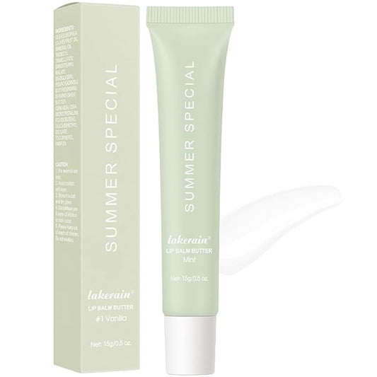 Summer Lip Butter Balm, Moisture and Hydration Lip Gloss, Long-lasting Hydrating Non-Sticky Lip Balm, Soften Dry Lips Lip Care (#Sweet Mint, 1Pcs)