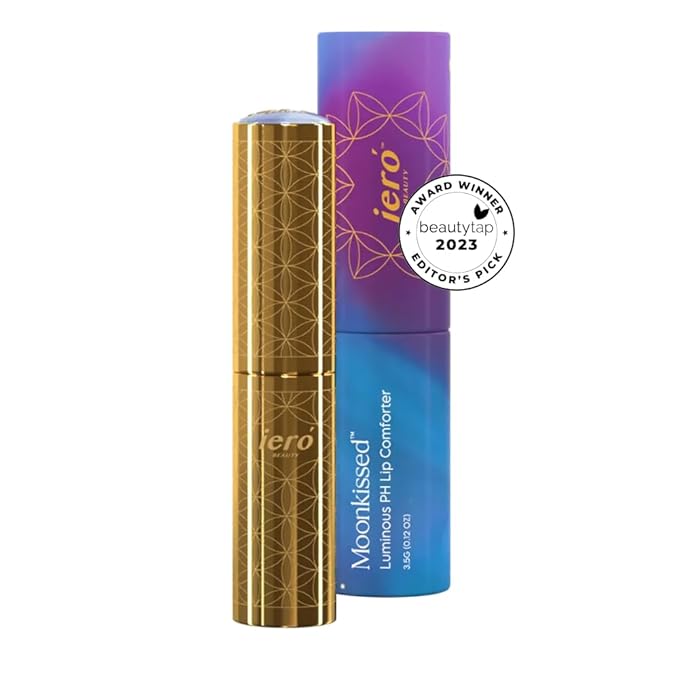 ieró Beauty Moonkissed Luminous PH Tinted Lip Balm w/Shea Butter & Vitamin E, Lip Care Moisturizer, Lip Plumper for Soft & Supple Lips, Paraben Free, Vegan, Sheer Berry w/Blue-Violet Shimmer