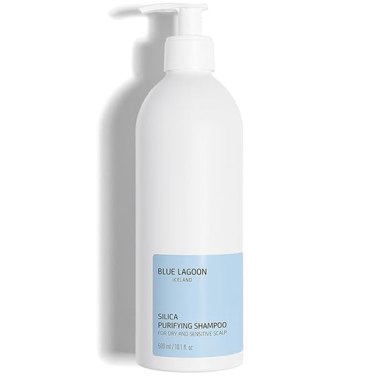 Blue Lagoon Skincare Silica Purifying Shampoo – Anti Dandruff Shampoo & Psoriasis Treatment for Skin – Mineral Salts, Silica, Soothing, Fragrance-Free, 500ML