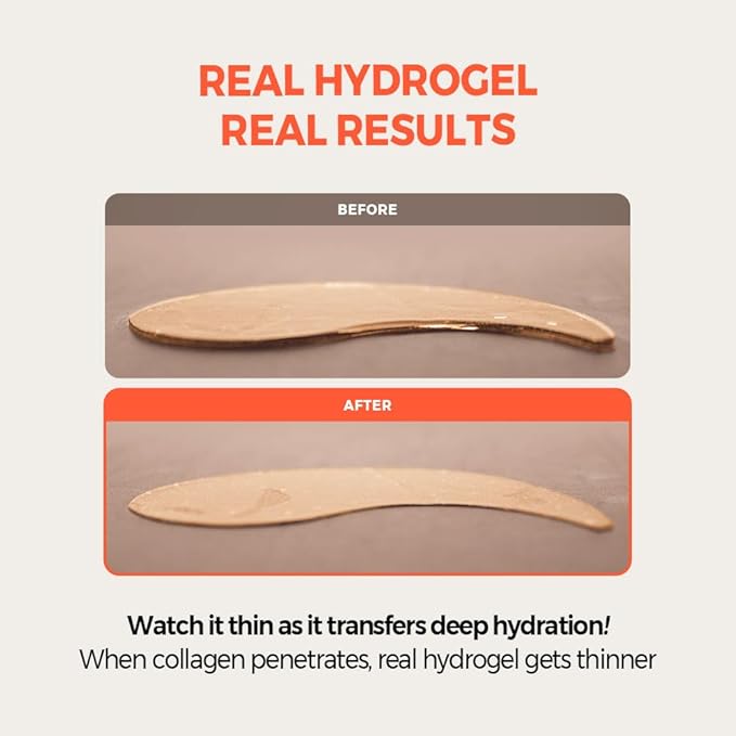 KLAVUU Real Vegan Collagen Eye Patches (60 Patches) - Korean Overnight Under Eye Mask for Puffy, Sagging Eyes, Fine Lines & Wrinkles | Elasticity Boost with Low-Molecular Carrot Collagen (500 Daltons)