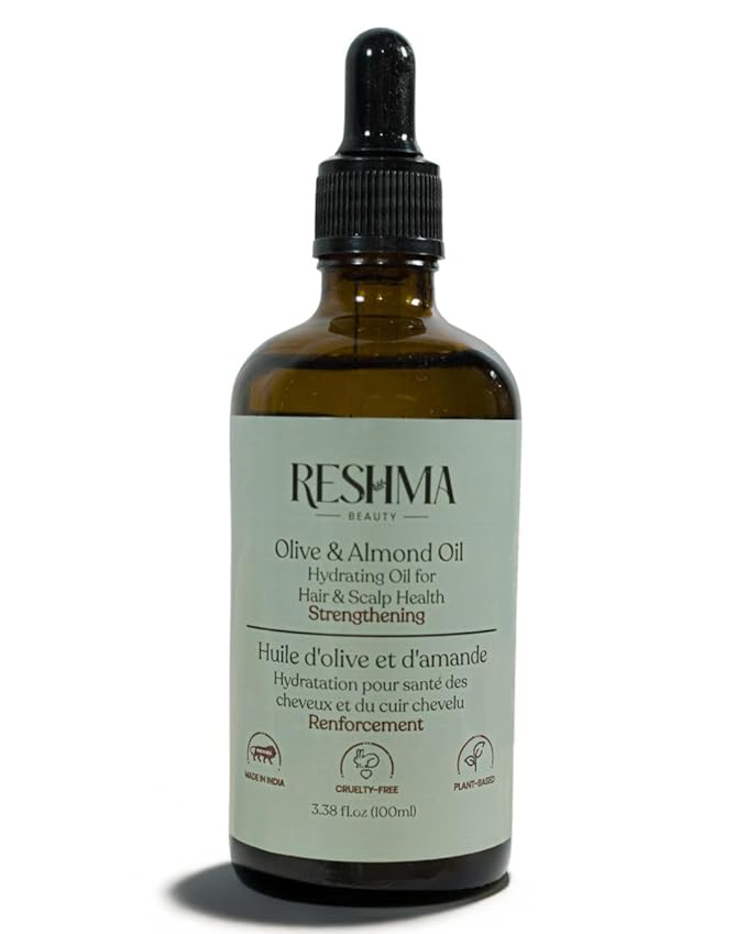Reshma Beauty Olive & Almond Oil – Henna Infused Hydrating Oil for Hair & Scalp Health | Strengthens & Softens