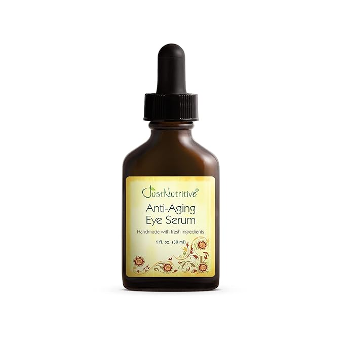 Anti Aging Eye Serum | Hydrating Eye Serum for Younger Complexion | Rapid Wrinkle Repair | Natural and Effective Eye Care | Just Nutritive | 1 Oz