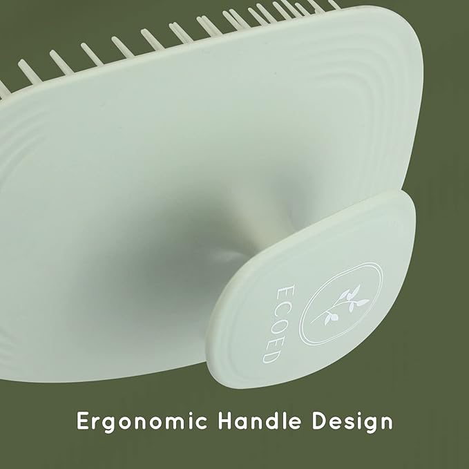 2 PC Scalp Massager Shampoo Brush, Scalp Scrubber & Exfoliator for Dandruff Removal, Wet & Dry and Detangler for Men and Women, Suitable for Short Medium Hair (Green)