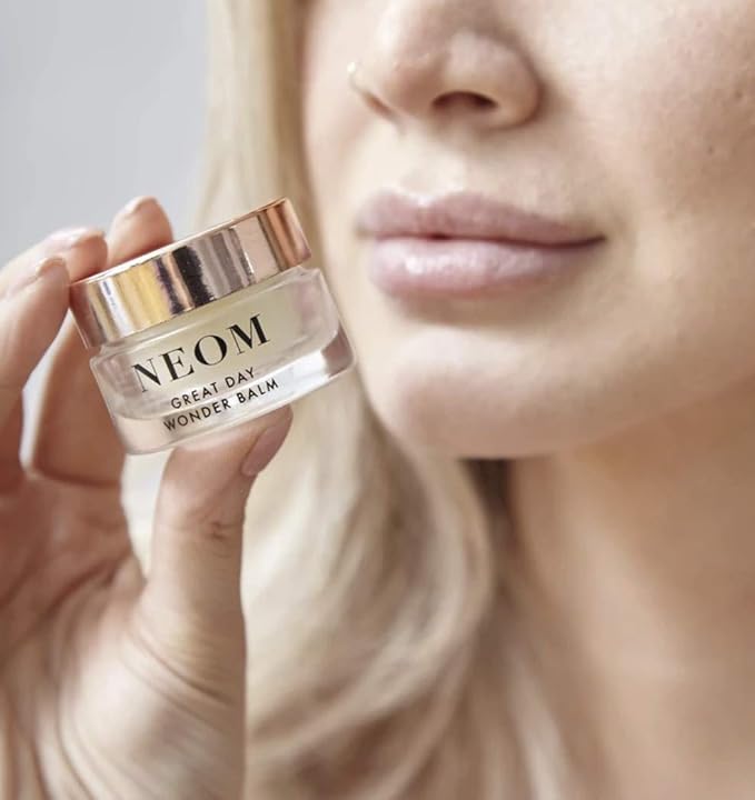 Neom- Great Day Wonder Balm 12g | Skin Soothing Moisture for Skin & Lips | Wild Mint & Mandarin | Almond Oil & Shea Butter | 100% Natural