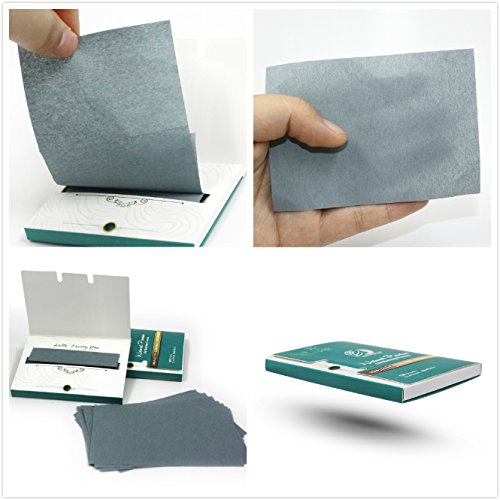Oil Absorbing Facial Blotting Sheets For Oily Skin, 100 Count, pack of 6 - Natural Bamboo Charcoal Handy Face Blotting Paper for Both Women and Men Use