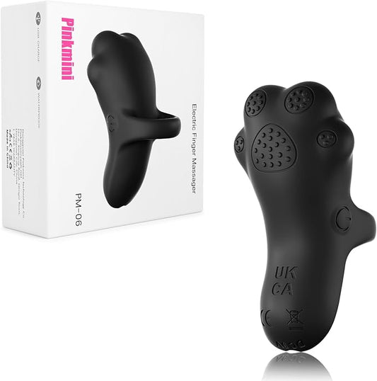 Portable Facial Massage Ball, Waterproof Rechargeable Powerful Multifunctional Eye Face Finger and Neck Massager, Black