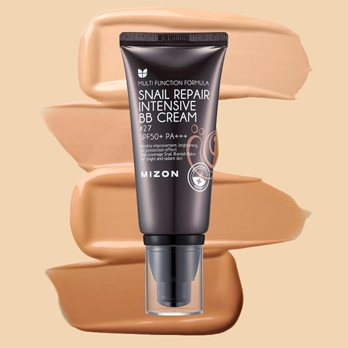 MIZON Snail Repair Blemish Balm, Multifunctional BB Cream with Snail Mucus Filtrate, Skin Care and Makeup Coverage, Strenghtens Skin Elasticity, Improves Fine Wrinkles, Korean Skincare (#21)