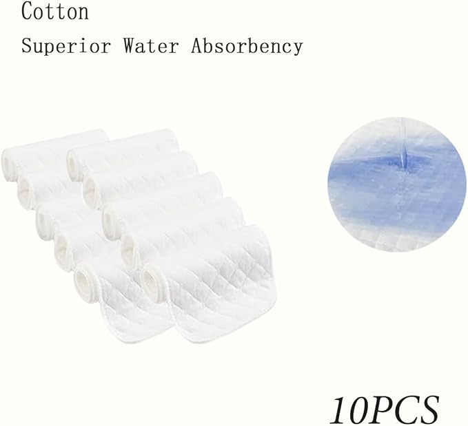 10 Pcs Under-Breast Sweat-Absorbing Cotton Pads Cotton Bra Liners for Sweating, Absorb Sweat Under Breasts
