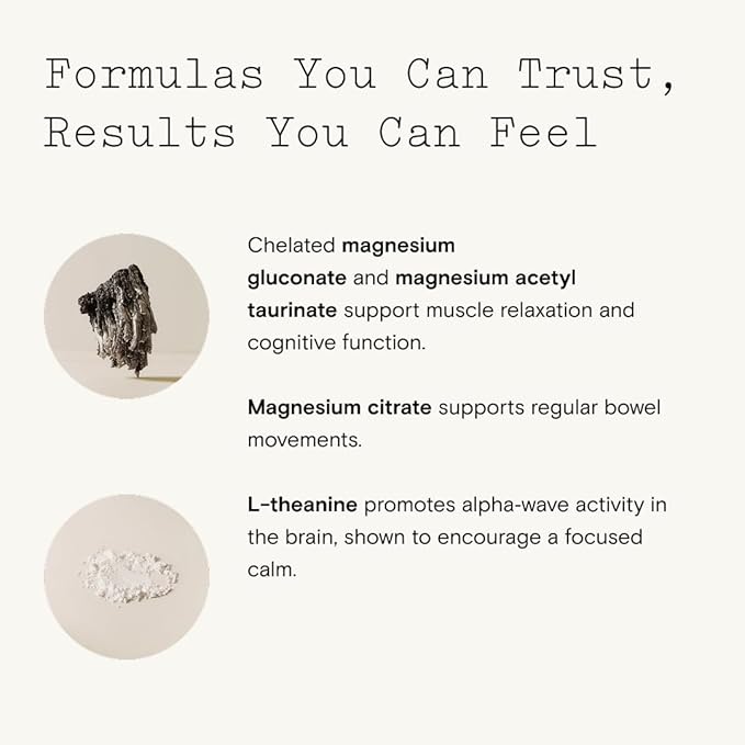 Moon Juice Magnesi-Om Magnesium Powder Supplement - Chelated Magnesium Complex + L-Theanine Blend for Rest, Relaxation & Regularity - Vegan, Non-GMO & No Sugar, Unflavored, 3.9 oz, 30 Sevings