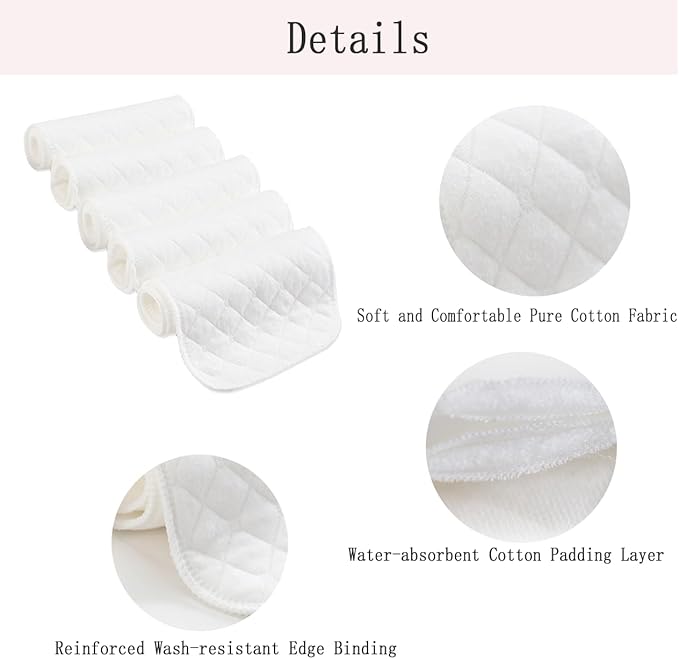 10 Pcs Under-Breast Sweat-Absorbing Cotton Pads Cotton Bra Liners for Sweating, Absorb Sweat Under Breasts