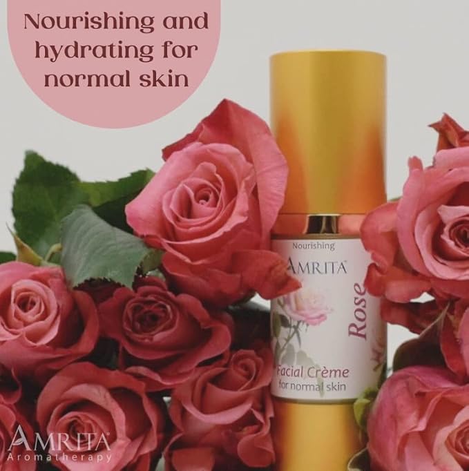 Rose Facial Crème - Blended with Premium Therapeutic Quality Essential Oils of Rose & Roman Chamomile - SIZE: 30ML