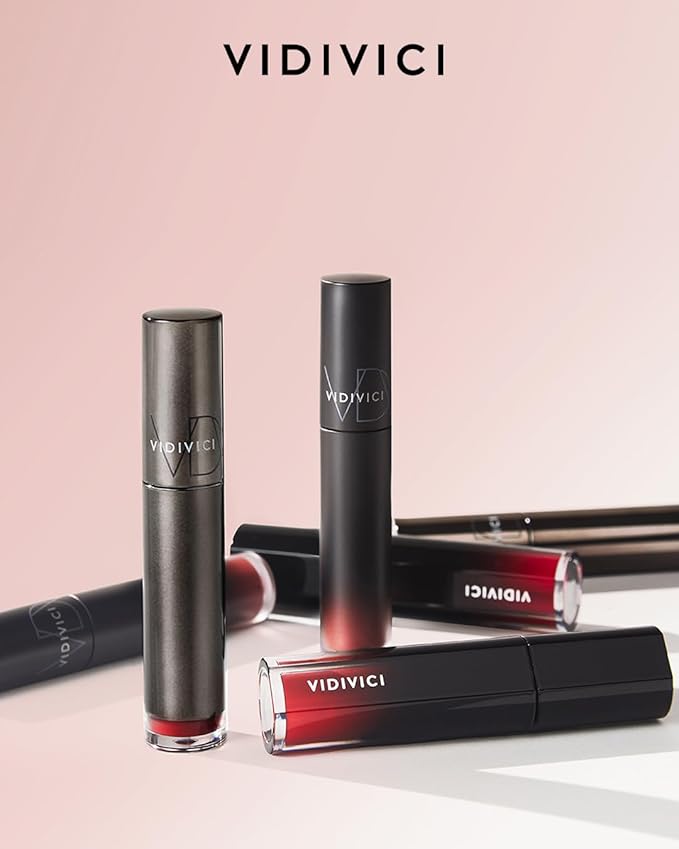 VIDIVICI Millennial Tint Glit - Transfer Proof Moisture Korean Lip Tint with Long-Lasting Color, Lightweight Water Jelly Texture, Hydrating & Smudge-Free Lip Stain, 0.13oz (02 RED TO GO)