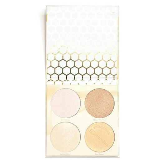 Beauty Bakerie Milk & Honey Highlighter Makeup Palette, Shimmer Highlighter for a Natural Glow, 4 Shades