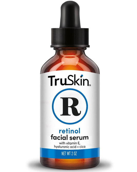 TruSkin Retinol Serum for Face – Gentle Anti-Aging Serum with Retinol, Hyaluronic Acid, and Vitamin E for a More Youthful Feel – Skin Care Made to Improve Look of Fine Lines, Wrinkles, 2 fl oz