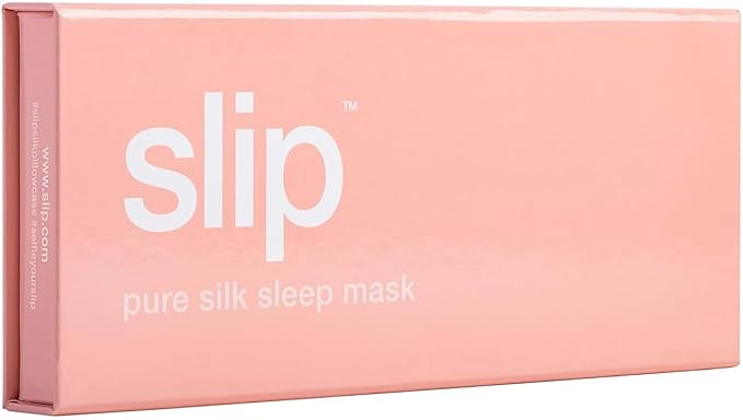 slip Pure Silk Sleep Mask - Pink | 100% Mulberry Silk, Ultra Soft & Comfortable, Blocks Light for Restful Sleep | Adjustable Strap for Perfect Fit, Gentle on Skin & Hair | Ideal Travel Accessory