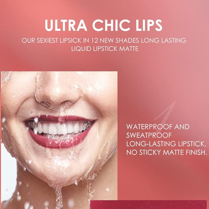 BestLand 6Pcs Matte Liquid Lipstick + Lip Liner Pens Set, One Step Lips Makeup Kits Pigment Velvety Nude Lip Stain Waterproof Long Wear Lip Gloss Make up Gift Set (Vintage Charm Lip Set)