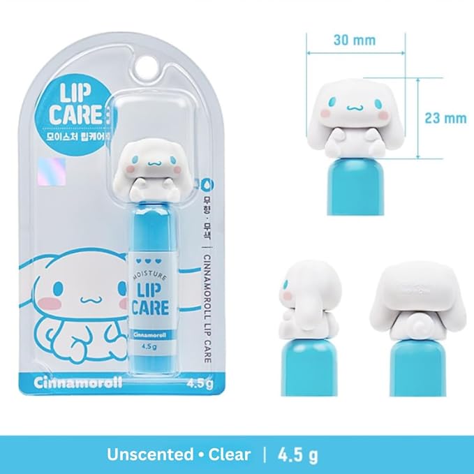 Cute Lip Balm, Adorable Character Lip Balm for Kids, Moisturizing and Nourishing Lip Care with Shea Butter for All Ages, Girls Lip Gloss, Toddler Lip Gloss (Blue - Unscented)