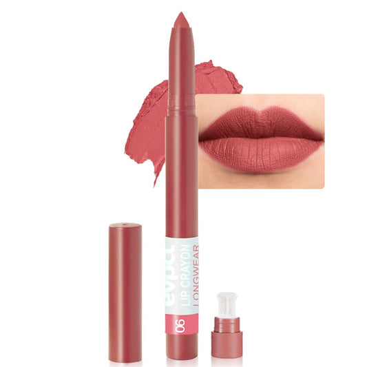 BINGBRUSH Lip Crayons Matte Longwear Lipstick Pack Set,Moisture Smooth Lipliner With Built-in Sharpener Ultimate Super Stay Ink Lip Crayon for Makeup,Waterproof Velvet Lipgloss Lip Stain (6#Red Brown)