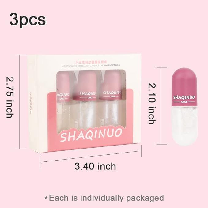 BINGBRUSH 3 Pcs Color Changing Lip Gloss Lip Oil Tinted, Pink Magic Mood Lipstick,Temperature Color Change Lip Stain Lip Balm, Long Lasting Lips Will Not Dry Out,Lip Changing Color Lipstick