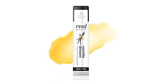 Organic Lip Balm With Coconut Oil | Handmade In the USA | Vanilla Dream 4-Pack | Natural Lip Balm | Coconut Oil Lip Balm for Dry & Cracked Lips | Beeswax Lip Balm | 4 Lip Balm Pack