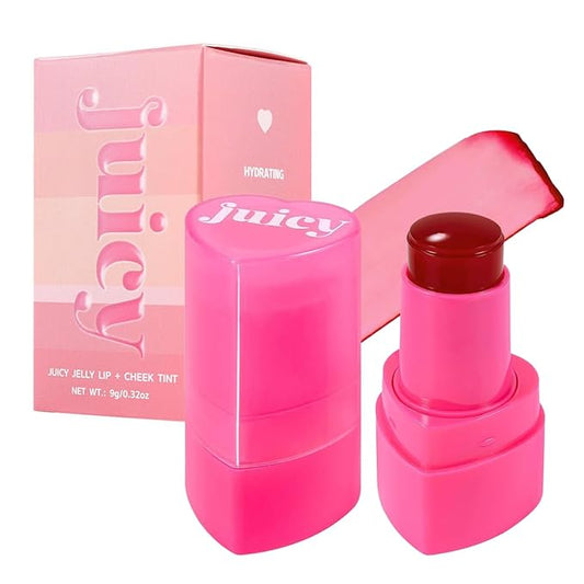 Cooling Water Jelly Tint Stick，Multi-Use Juicy Love Blush, 3-In-1cheek Blush & Eyeshadow & Lip Tinted Long-Lasting Moisture Stick，Bouncy Jelly Texture，Creates A Moist Watercolor Effect (#03, 0.32oz)