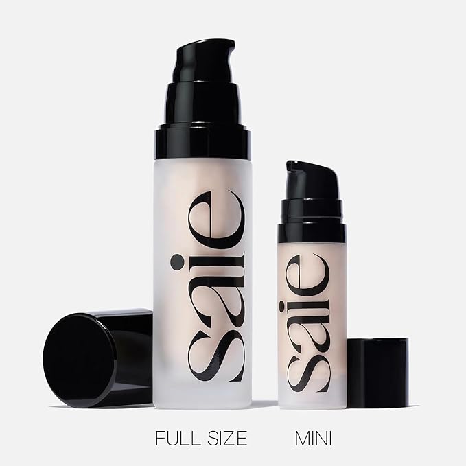 Saie Glowy Super Gel Lightweight Illuminator - Luminizer and Makeup Primer for Glowing Skin - Enriched with Vitamin C + Hydrating Squalane Oil - Wear Alone or Under Makeup - Starglow (1 oz)