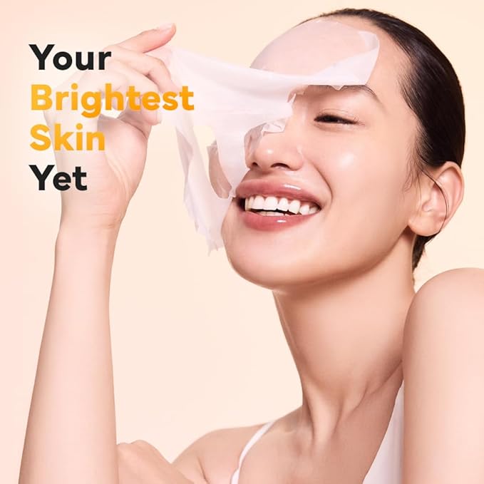 SAM’U PH Sensitive Tone Up Fit Face Mask – Radiance-Enhancing Vegan Sheet Mask with Glutathione, Niacinamide, and Vitamin C, Healthy Glow Travel-Friendly Korean Skincare (5 Sheets)