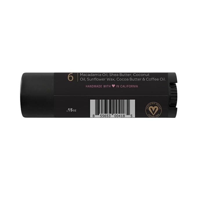 Natural Lip Butter Lip Balm - Coffee - Pure Enough to Eat - Made With Just 6 Vegan Ingredients - Moisturizing Lip Care for All Day Hydration (2-Pack)