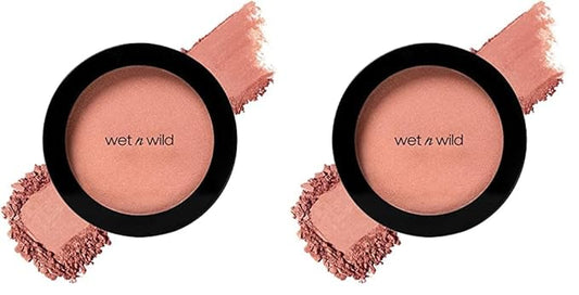 wet n wild Color Icon Blush, Effortless Glow & Seamless Blend infused with Luxuriously Smooth Jojoba Oil, Sheer Finish with a Matte Natural Glow, Cruelty-Free & Vegan - Pearlescent Pink(Packaged)