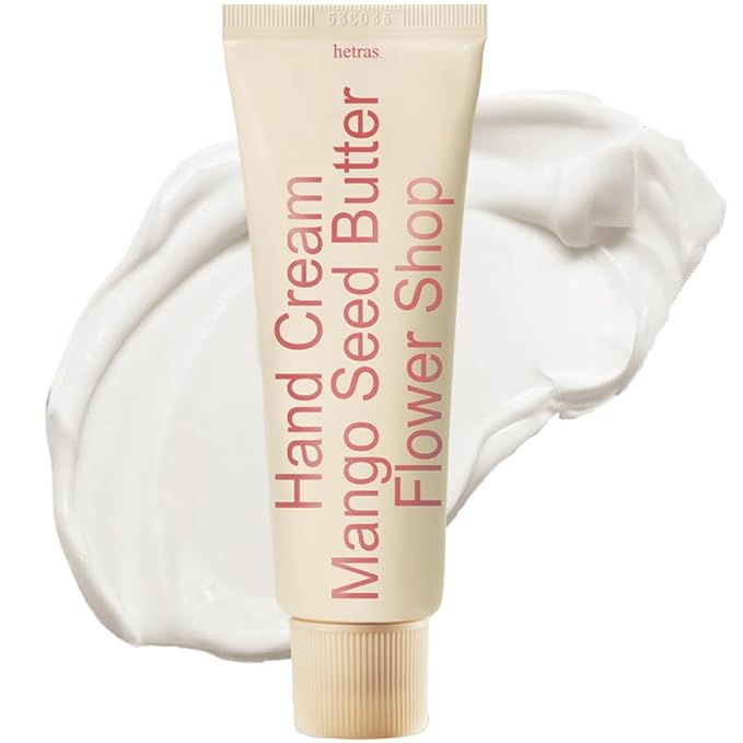 hetras. Perfume Hand Cream | Flower Shop - Fresh Grass and Flowers Scent | Korean Subtle Perfumed Hand Moisturizer with Mango Seed & Shea Butter | Hydrates, Nourishes & Softens Very Dry Skin, 1.69oz.