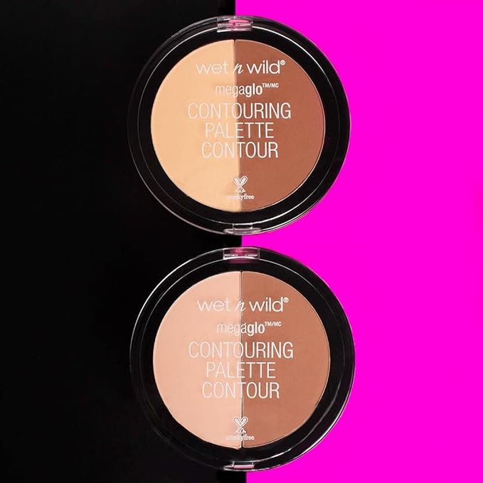 wet n wild MegaGlo Contour Palette, Dulce De Leche | Contouring Powder Face Kit | Flawlessly Sculpted Face (Pack of 2)