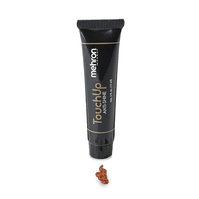 Mehron Makeup TouchUp Anti-Shine Gel | Matte Primer Face Makeup | Finishing and Primer Gel (Dark Tint)