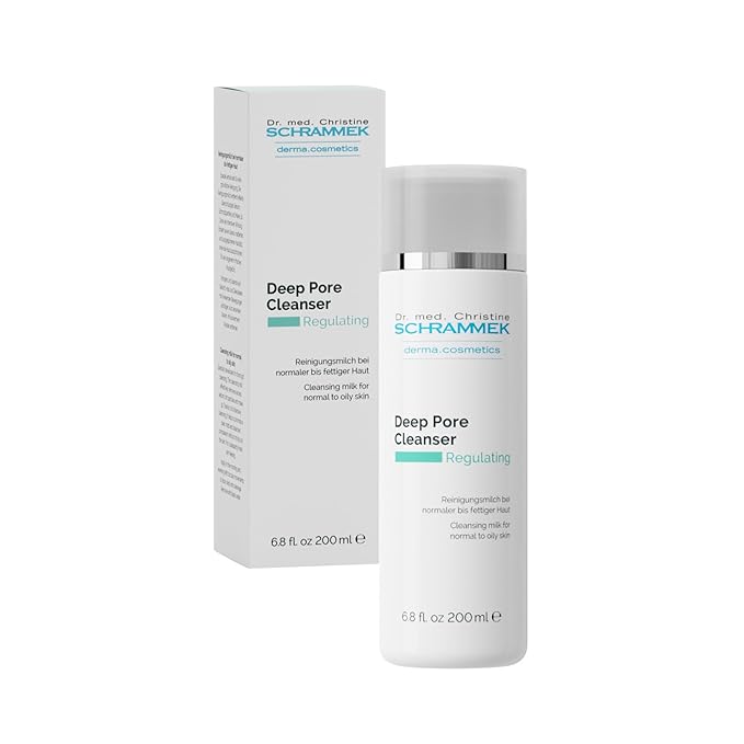 Schrammek Deep Pore Cleanser (6.8 fl oz) - Cleansing Milk for Normal Skin - Makeup Removal - Face Wash & Cleanser – No Parabens - Skin Care - Dr