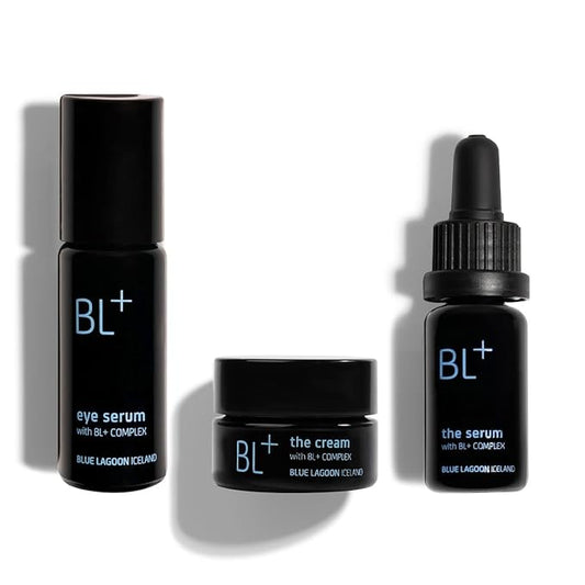 Blue Lagoon - BL+ Award Winners Kit, BL+ Eye Serum, BL+ The Serum, BL+ The Cream (20% Savings - $268 Value) | Sustainable, Bioactive Luxury Skincare (3-Piece Set)