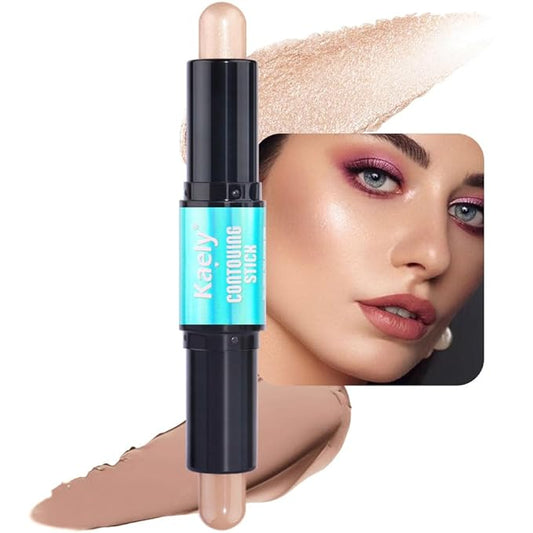 evpct 2in1 Face Shaping & Contouring Stick Cream Contour Concealer Bronzer Stick Makeup Kit for Beginner Face Highlighter Makeup Stick contorno maquillaje de maquillaje profesional, 01 NEW Fair