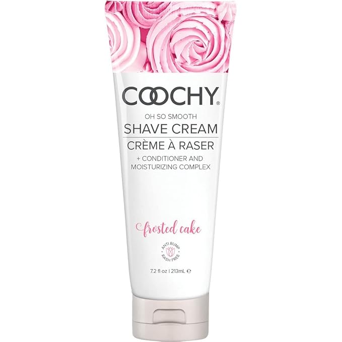 Coochy Shave Cream - Moisturizing Shave Lotion - Gentle Intimate Shaving Cream - For Bikini Area, Underarms, Legs & More - Rash-Free, Hydrating Formula - Frosted Cake, 7.2 oz