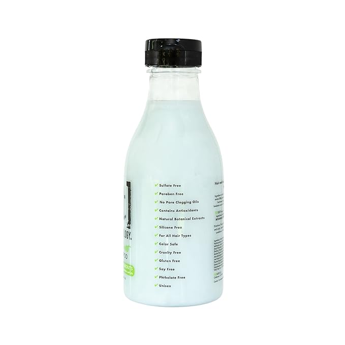 Teenology Shampoo for Teens - Avoid Forehead and Body Acne - No Sulfates or Parabens, Noncomedogenic, Natural Botanical Extracts, 16 oz. (Sweet Mint)
