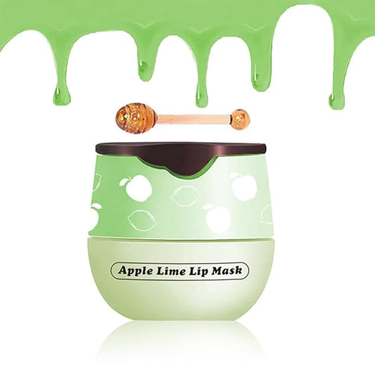 4 Packs Fruit Lip Balm Lip Mask, Moisturizing Lip Sleeping Mask, Hydrate Repair Prevent Dry Cracked Lip (Apple Lime)