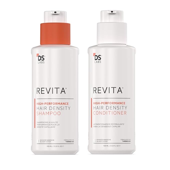 DS Labs Revita Shampoo and Conditioner – High-Performance Hair Density Kit, Volumizing, Thickening, Fuller, Sulfate & Silicone Free, For Men & Women, 925mL, Packaging May Vary