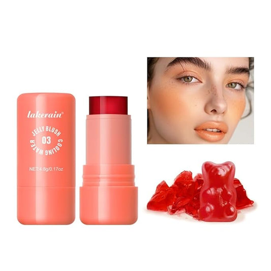 Milk Jelly Blush - Milk Blush - Sheer Cheek & Lip Stain，Long Lasting Milk Jelly Tint Have Transparent & Bright Colors (#3 coral)