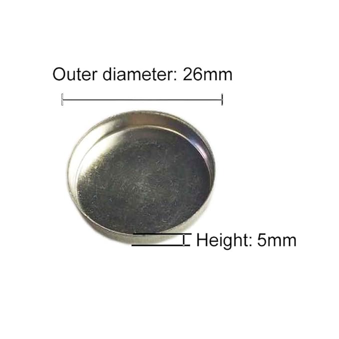 30 Pieces Empty Round Metal Tin Palette Pans Round Metal Pans Cosmetic Eyeshadow Pans for Eyeshadow Palette for Magnetic Makeup Palette, 26mm Diameter 5mm Height